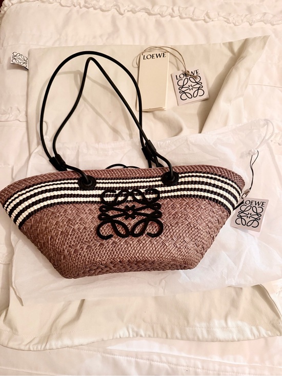 Loewe Handbags - Loewe Small Anagram Basket, Dark Khaki, NWT